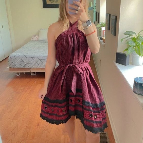 Dodo Bar Or Burgundy and Black Mini Dress - Picture 3 of 12